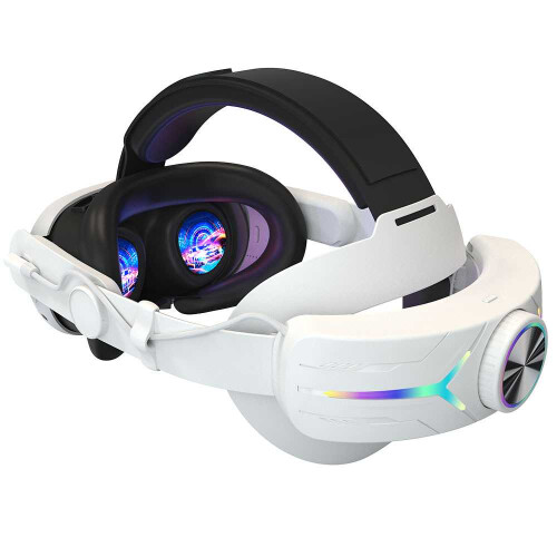 For Meta Quest 3 USB Rechargeable RGB Lighting Effect Adjustable Foldable Headset 1