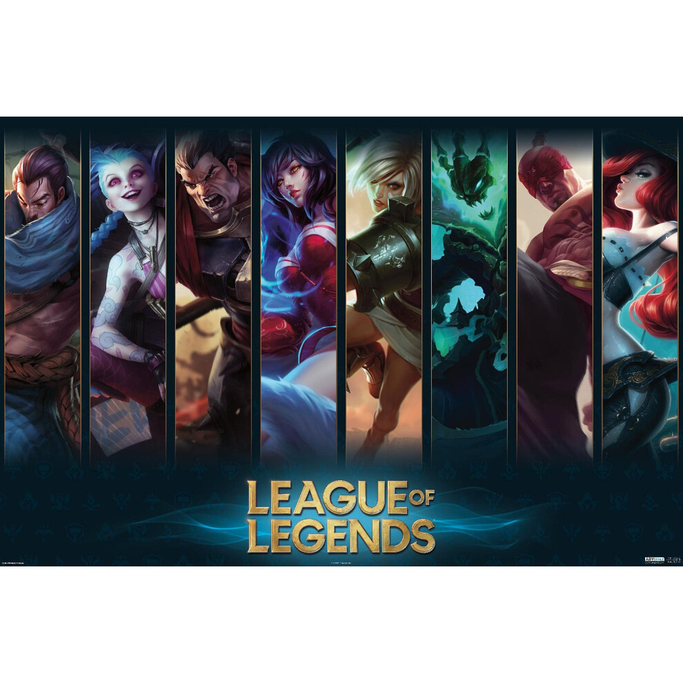 Trends International League Of Legends Champions Wandposter, 34L X 22,4W, Ungerahmte Version-image