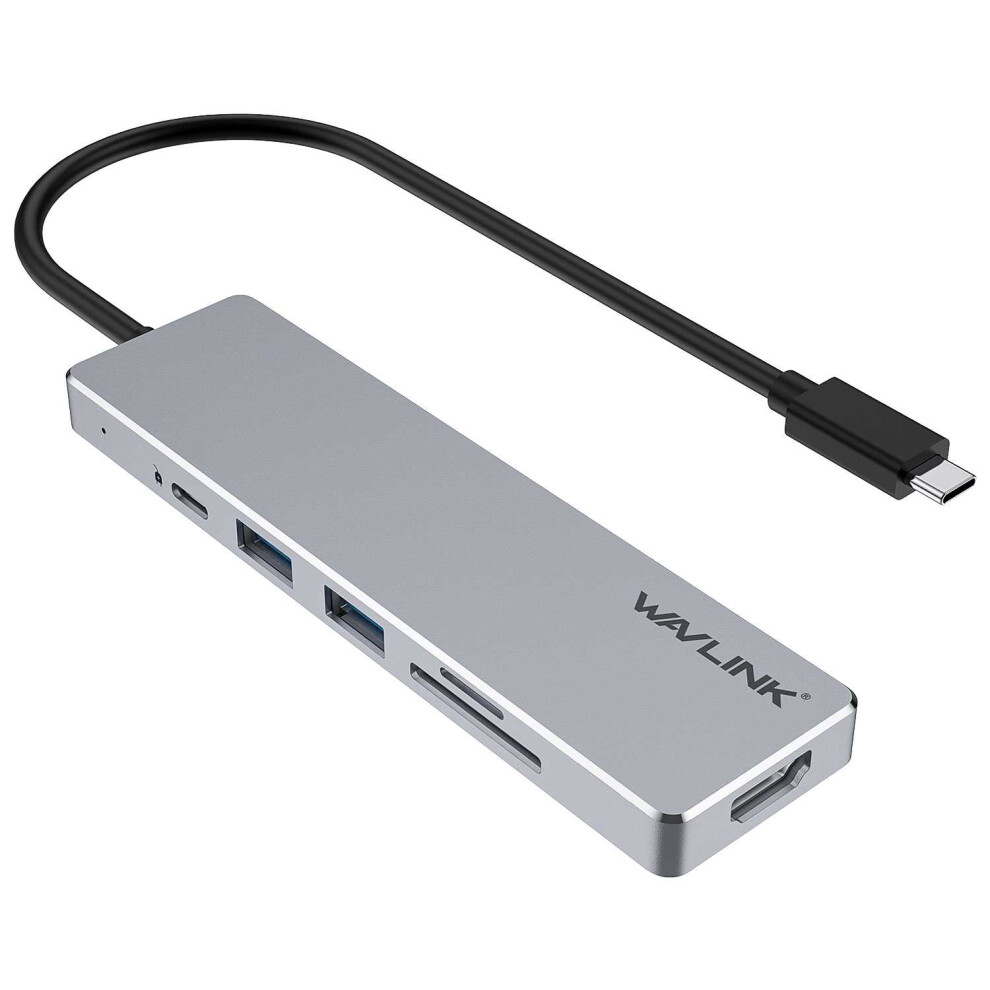 Wavlink Uhp3407 Portable Aluminum Dongle 4K Hdmi Display Type-C Hub Multiport Adapter 766262137150
