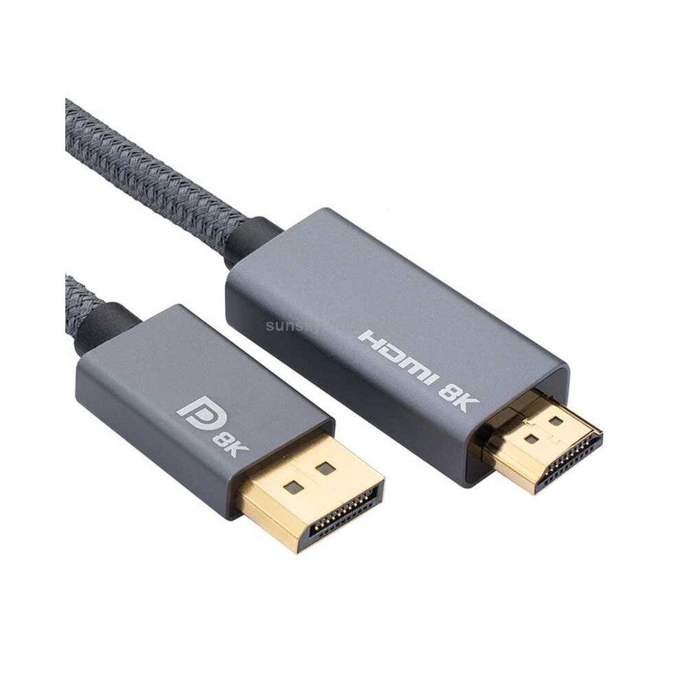 Displayport Male To Hdmi Male 8K 30Hz Hd Braided Adapter Cable 766262137235