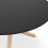 MORE4HOMES (Grey) Malvern Round Black Dining Table Set w Solid Oak Legs w 4-6 Monza Linen Chair 4