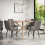 MORE4HOMES (Grey) Malvern Round Oak Effect Dining Table Set w Oak Legs w 4-6 Nova Dining Chairs 1