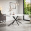 MORE4HOMES Donni Dining Table And Chairs - Marble Effect Table w 4-6 Maya Boucle Chair 2