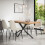MORE4HOMES Donni Dining Table And Chairs - Oak Effect Table w 4-6 Maya Boucle Chair 1