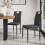 MORE4HOMES (Charcoal) Haydon Extending Oak Effect Dining Table Set w 4-6 Monza Linen Chairs 5