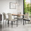 MORE4HOMES (Beige) Haydon Extending Oak Effect Dining Table Set w 4-6 Monza Linen Chairs 1