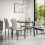 MORE4HOMES (Beige) Haydon Extending Oak Effect Dining Table Set w 4-6 Monza Linen Chairs 2