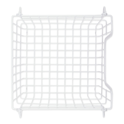 DII Metal Wire Mesh Stackable Utility Storage Bin  Large  11x11x11  White 2