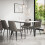 MORE4HOMES (Grey) Haydon Extending Marble Effect Dining Table Set w 4-6 Nova Faux Leather Chairs 1