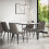 MORE4HOMES (Grey) Haydon Extending Marble Effect Dining Table Set w 4-6 Nova Faux Leather Chairs 2