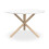 MORE4HOMES (White Marble Effect) Malvern Round Dining Table 4-6 Seater w Solid Oak Legs 3