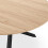 MORE4HOMES (Oak Effect) Malvern Round Dining Table 4-6 Seater w Solid Black Oak Legs 4