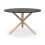 MORE4HOMES (Black) Malvern Round Dining Table 4-6 Seater w Solid Oak Legs 3