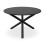 MORE4HOMES (Black) Malvern Round Dining Table 4-6 Seater w Solid Black Oak Legs 2