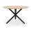 MORE4HOMES (Oak Effect) Malvern Round Dining Table 4-6 Seater w Solid Black Oak Legs 3