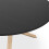 MORE4HOMES (Black) Malvern Round Dining Table 4-6 Seater w Solid Oak Legs 4