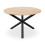 MORE4HOMES (Oak Effect) Malvern Round Dining Table 4-6 Seater w Solid Black Oak Legs 2