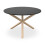 MORE4HOMES (Black) Malvern Round Dining Table 4-6 Seater w Solid Oak Legs 2
