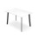 MORE4HOMES (White Marble Effect) Haydon Extending Dining Table 4-6 Seater w Black Legs 4