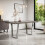 MORE4HOMES (Concrete Effect) Aria 4-6 Seater Dining Table w Chrome Legs 1