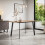 MORE4HOMES (Oak Effect) Haydon Extending Dining Table 4-6 Seater w Black Legs 1