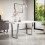 MORE4HOMES (White Marble Effect) Aria 4-6 Seater Dining Table w Chrome Legs 1