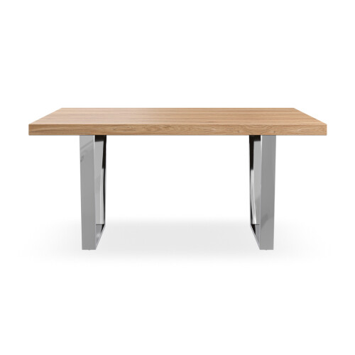 MORE4HOMES (Oak Effect) Aria 4-6 Seater Dining Table w Chrome Legs 2