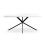 MORE4HOMES (White Marble Effect) Donni 4-6 Seater Dining Table w Black Legs 3