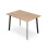 MORE4HOMES (Oak Effect) Haydon Extending Dining Table 4-6 Seater w Black Legs 4