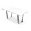 MORE4HOMES (White Marble Effect) Aria 4-6 Seater Dining Table w Chrome Legs 2