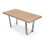 MORE4HOMES (Oak Effect) Aria 4-6 Seater Dining Table w Chrome Legs 2