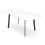 MORE4HOMES (White Marble Effect) Haydon Extending Dining Table 4-6 Seater w Black Legs 3
