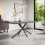 MORE4HOMES (Concrete Effect) Donni 4-6 Seater Dining Table w Black Legs 1