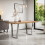 MORE4HOMES (Oak Effect) Aria 4-6 Seater Dining Table w Chrome Legs 1
