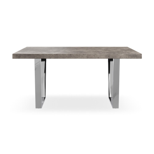 MORE4HOMES (Concrete Effect) Aria 4-6 Seater Dining Table w Chrome Legs 2