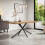 MORE4HOMES (Oak Effect) Donni 4-6 Seater Dining Table w Black Legs 1