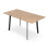 MORE4HOMES (Oak Effect) Haydon Extending Dining Table 4-6 Seater w Black Legs 3