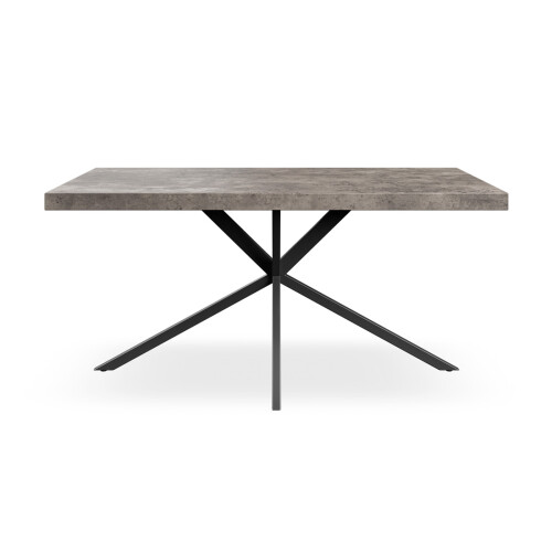 MORE4HOMES (Concrete Effect) Donni 4-6 Seater Dining Table w Black Legs 2