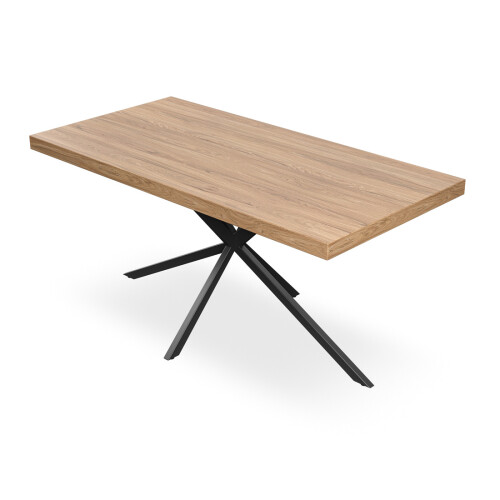 MORE4HOMES (Oak Effect) Donni 4-6 Seater Dining Table w Black Legs 1