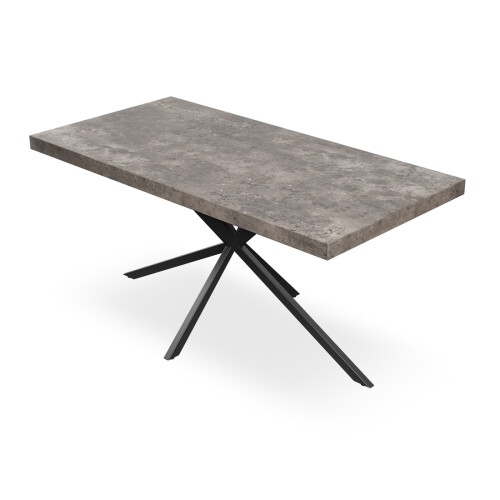 MORE4HOMES (Concrete Effect) Donni 4-6 Seater Dining Table w Black Legs 1