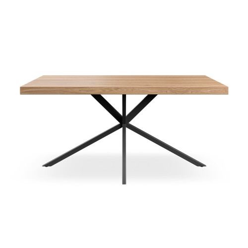 MORE4HOMES (Oak Effect) Donni 4-6 Seater Dining Table w Black Legs 2