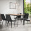 MORE4HOMES (Black) Haydon Extending Oak Effect Dining Table Set w 4-6 Nova Velvet Chairs 2
