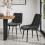 MORE4HOMES (Black) Haydon Extending Marble Effect Dining Table Set w 4-6 Nova Velvet Chairs 5