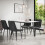 MORE4HOMES (Black) Haydon Extending Marble Effect Dining Table Set w 4-6 Nova Velvet Chairs 1