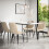 MORE4HOMES (Beige) Haydon Extending Marble Effect Dining Table Set w 4-6 Nova Velvet Chairs 1