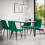 MORE4HOMES (Green) Haydon Extending Marble Effect Dining Table Set w 4-6 Nova Velvet Chairs 2