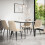 MORE4HOMES (Beige) Haydon Extending Marble Effect Dining Table Set w 4-6 Nova Velvet Chairs 2