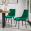 MORE4HOMES (Green) Haydon Extending Marble Effect Dining Table Set w 4-6 Nova Velvet Chairs 5