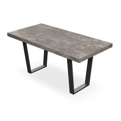MORE4HOMES (Concrete Effect) Aria 4-6 Seater Dining Table w Black Legs 1
