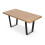 MORE4HOMES (Oak Effect) Aria 4-6 Seater Dining Table w Black Legs 2